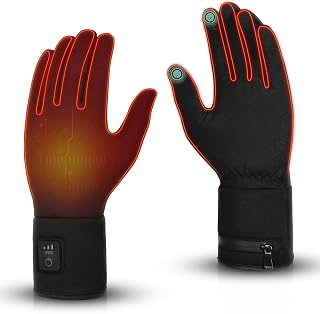 V.Step Heated Glove Liners Rechargeable for Men Women Motorcycle Work Ski | Winter Gloves Electric Heated Glove Liners for Work, Skiing, Cycling