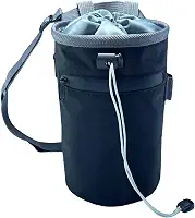 Menolana Bolsa de giz de escalada com bolso com zíper bolsa de transporte de giz cinto ajustável para pole dancing