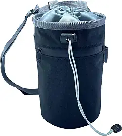 Menolana Bolsa de giz de escalada com bolso com zíper bolsa de transporte de giz cinto ajustável para pole dancing