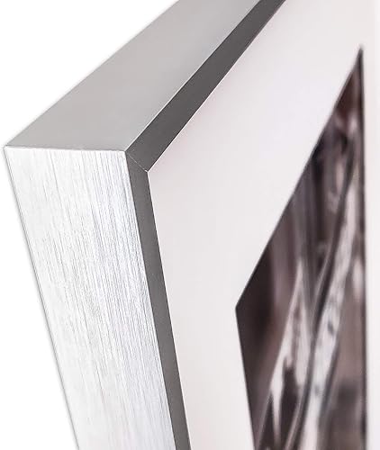 Vista 9 de TheDisplayGuys - Marco de fotos de aluminio metálico de 20 x 24 pulgadas con paspartú de 16 x 20 pulgadas, vidrio templado (dorado), para colgar