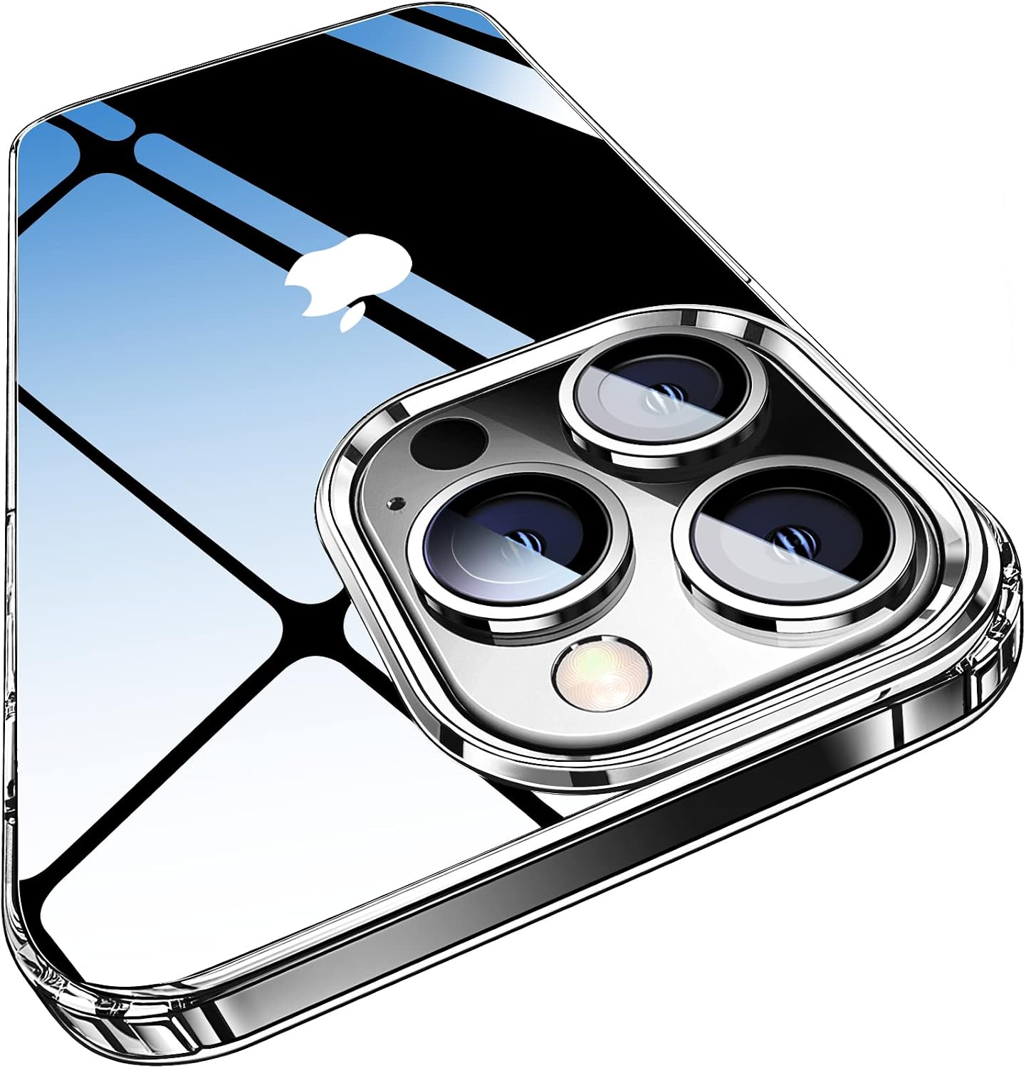 Elando Crystal Clear Phone Case Compatible with iPhone 13 Pro Case, Non-Yellowing Military Grade Drop Protection Shockproof Slim Thin Phone Case, 6.1 inch