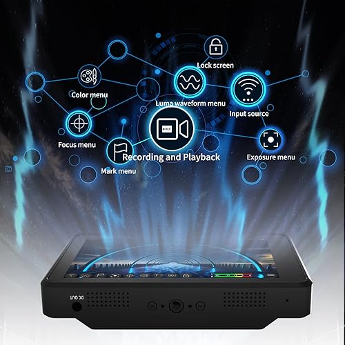 Miniatura 2 de ZO600M Monitor de campo de cámara DSLR de 5.5 pulgadas con transmisor o receptor inalámbrico conmutado gratuito de 500 pies de distancia baja