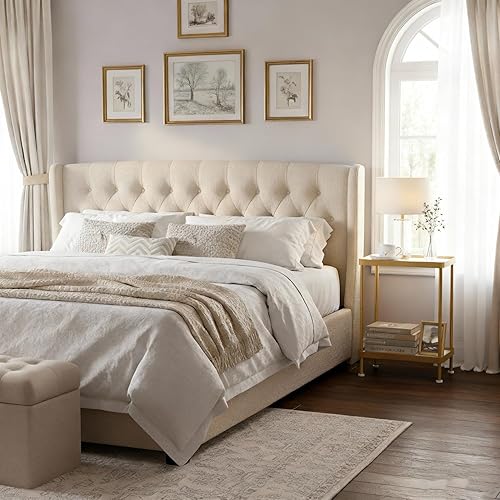 Miniatura 5 de Mesa auxiliar pequeña y estrecha, mesa auxiliar de 2 niveles con estante de almacenamiento, mesa de sofá para espacios pequeños en sala de estar,