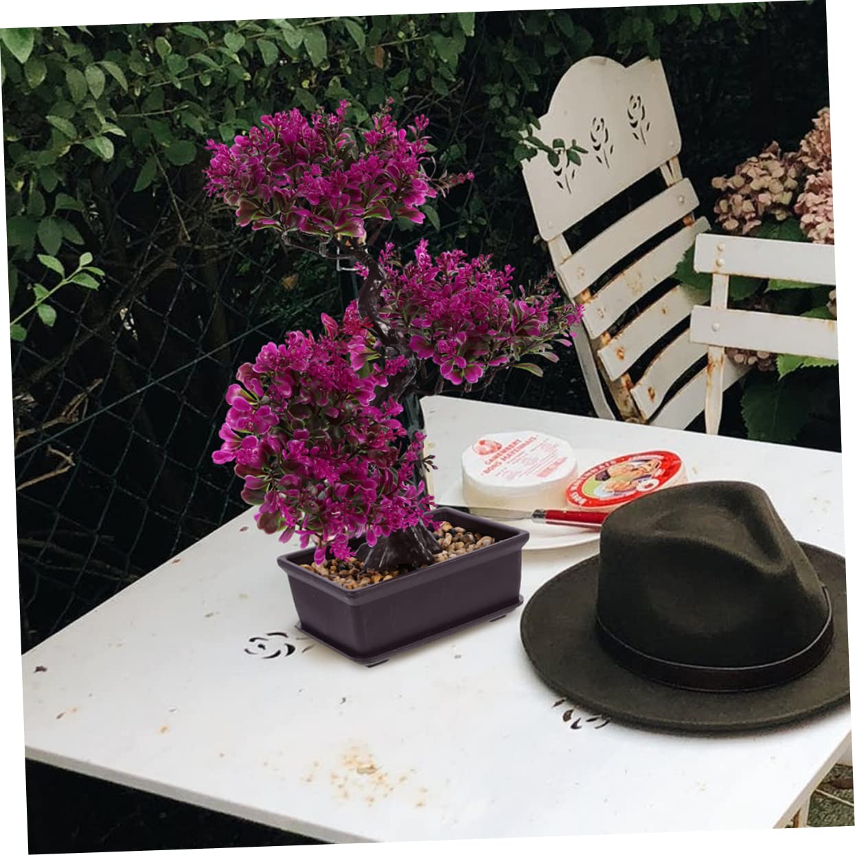 2pezzi Piante Grasse Finte Decorative Vaso Bonsai Simulato Per Decorazioni Da Stile Elegante e Moderno Facile Manutenzione e Rinnovo Degli Ambienti Adatto Per Casa e Ufficio