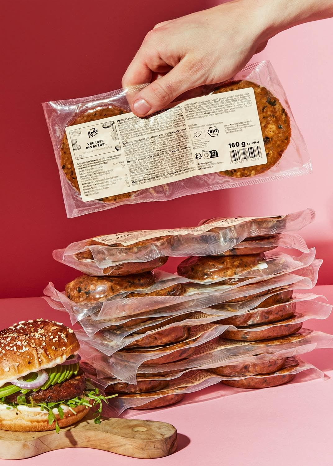 KoRo - Burger vegano con tofu e wakame bio | 12 x 160 g