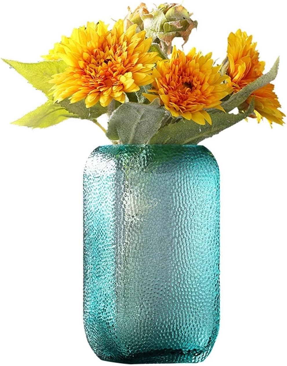 Vase Stylish and Simple American Transparent Vase Creative Living Room Glass Hydroponic Vase Home Decoration Suitable for Dining and Living Room Home decoratio(Small)