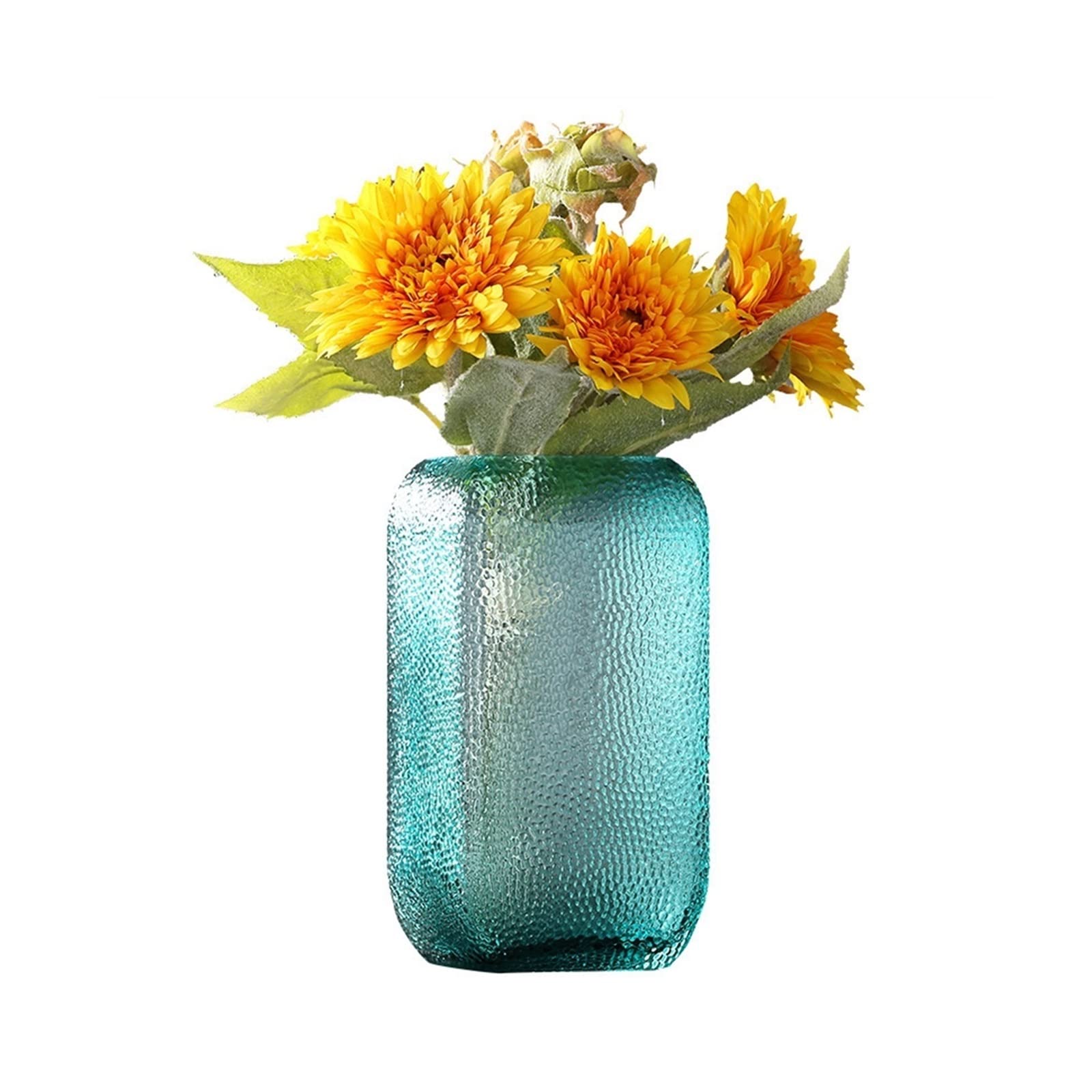Centerpiece Vases Stylish and simple American Transparent Vase Creative Living Room Glass Hydroponic Home Decoration(Small)