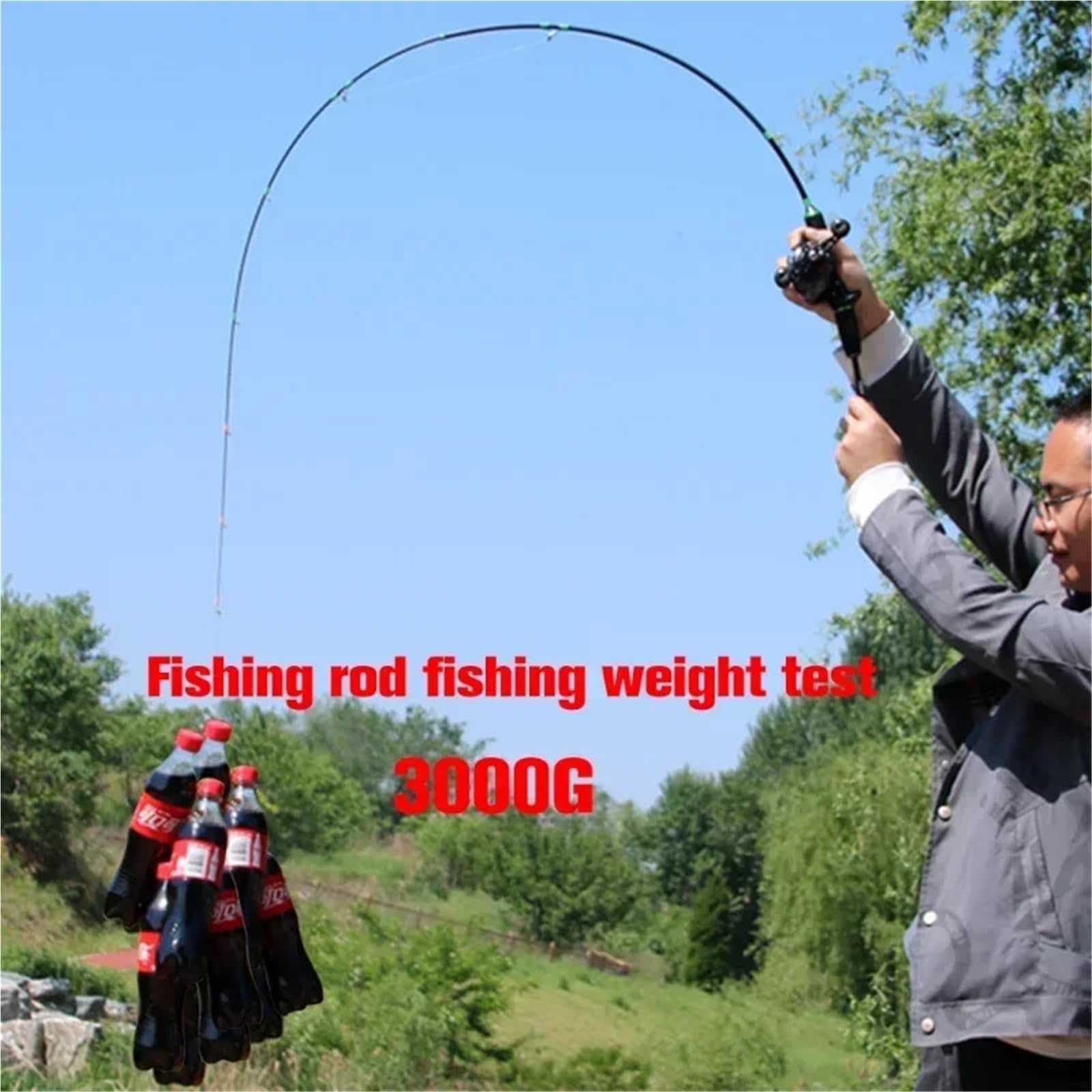 Stipprute Ultraleichte Angelrute aus Kohlefaserguss/Spinning-Angelrute mit Fester Spitze, Köderköder, Angelruten Teleskopangel(Casting Rod,1.5m)