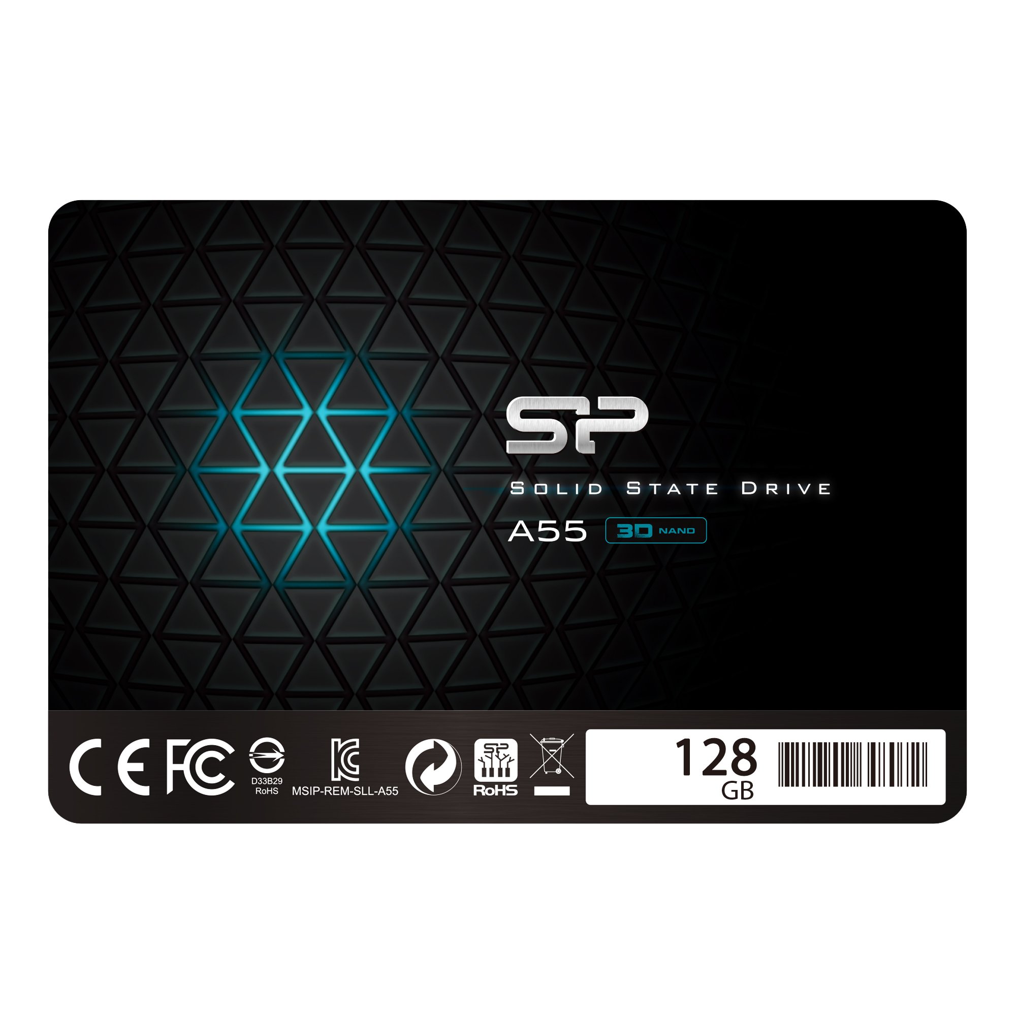 SP Silicon Power シリコンパワー SSD 128GB 3D NAND採用 SATA3 6Gb/s 2.5インチ 7mm 3年保証 A55シリーズ SP128GBSS3A55S25