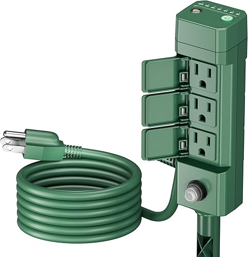 Miniatura 1 de BN-LINK - Temporizador de estaca para exteriores con fotocélula al atardecer hasta el amanecer o encendido al atardecer y 2 4 6 8 horas de cuenta