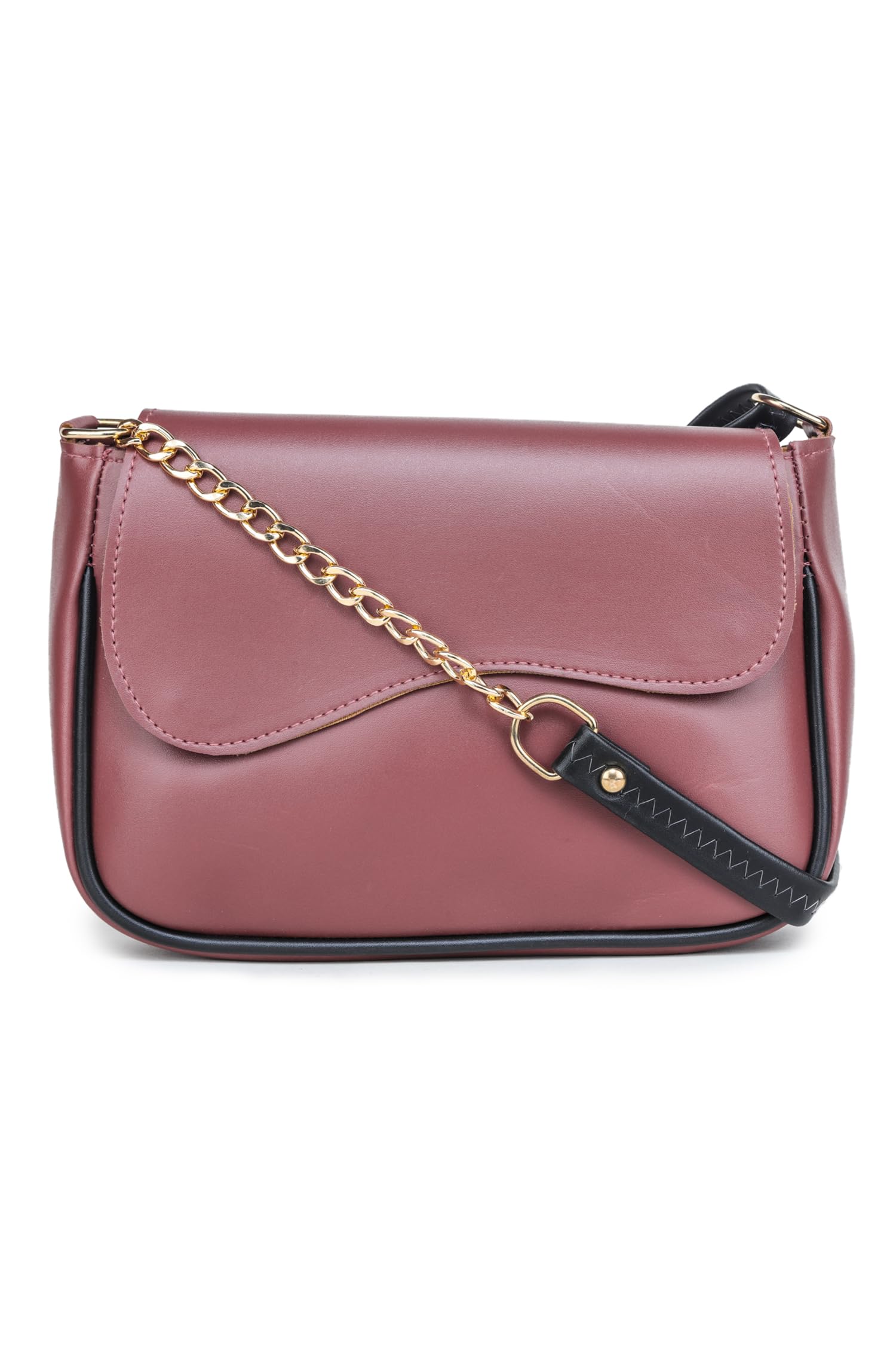 GLOSSY PU Sling Bag for Women, Stylish Crossbody Strap, 2 Zip Compartments (Maroon) (B0D27FCJ6H) Amazon Price History, Amazon Price Tracker