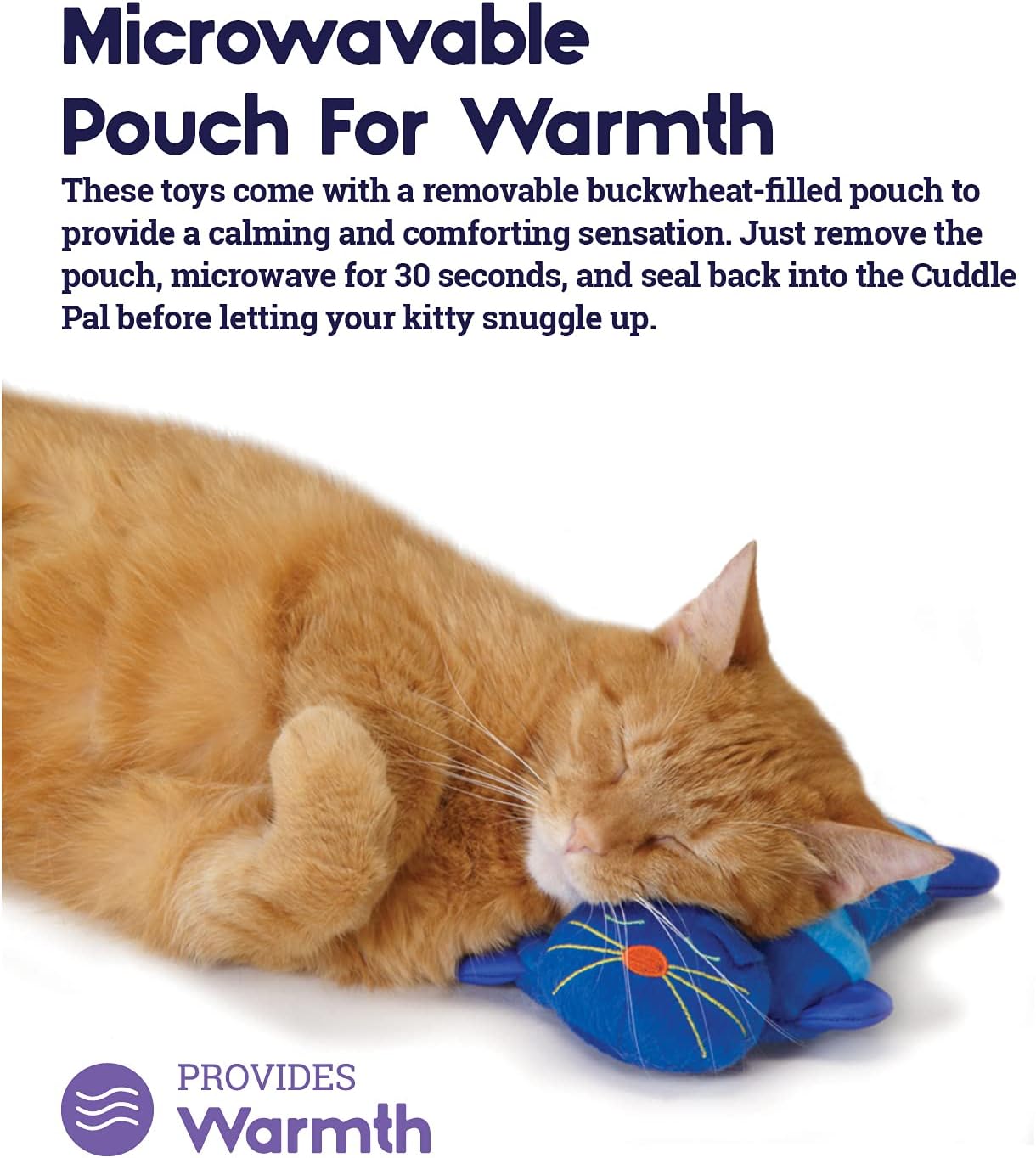 Petstages Cuddle Pal Microwaveable Plush Kitty Cat Toy