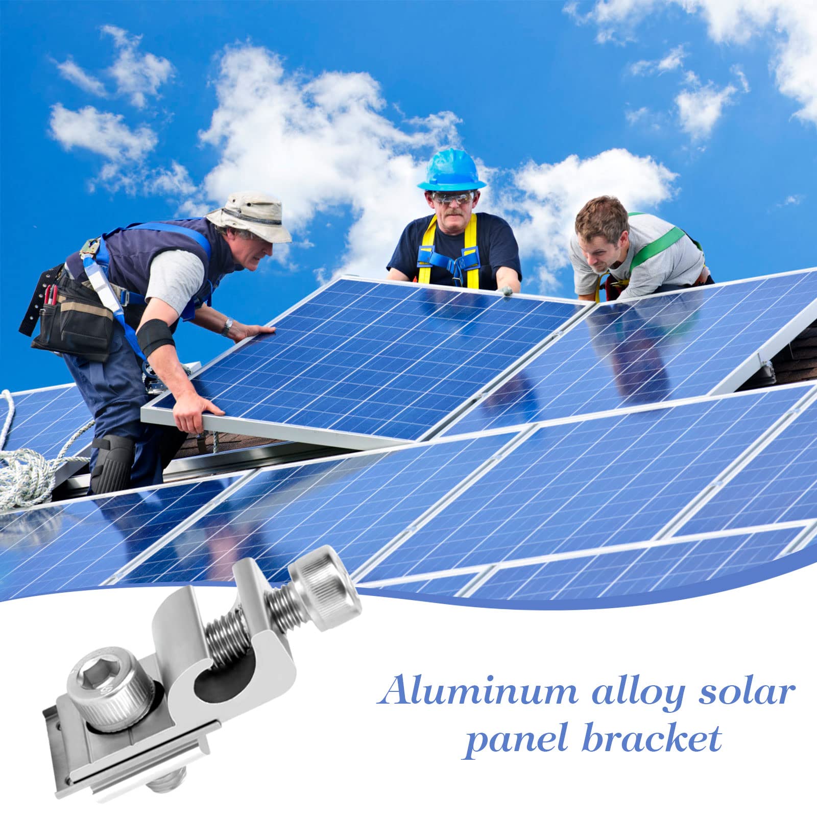8 Pz Staffa per pannello solare, Standard Pannello Solare Clip, Staffa di Montaggio Modulo Solare, Supporto Fotovoltaico per Sistema di Montaggio solare
