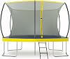 zero gravity outdoor oval trampoline tÜV-approved complete set including ladder assembly video outdoor trampoline for children and adults with internal safety net