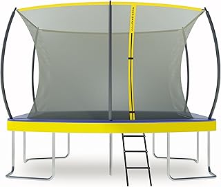 ZERO GRAVITY Ultima 5 Rectangular Barrel Trampoline in 3 Sizes. High Specification with Safety Enclosure Netting and Ladder