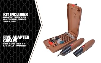 Southwire Contractor Tone Probe Kit - Fast Cable Tracing Behind Walls - On-Board Test Lead Storage - Flashlight - Signal Strength Indicator - Nylon Case
