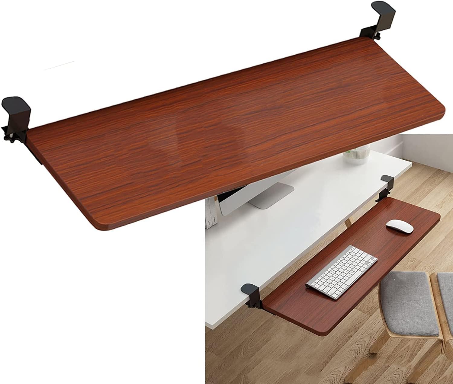BSTDAYEVER Tischverlängerung 2er Set - Klappbare Tastaturablage