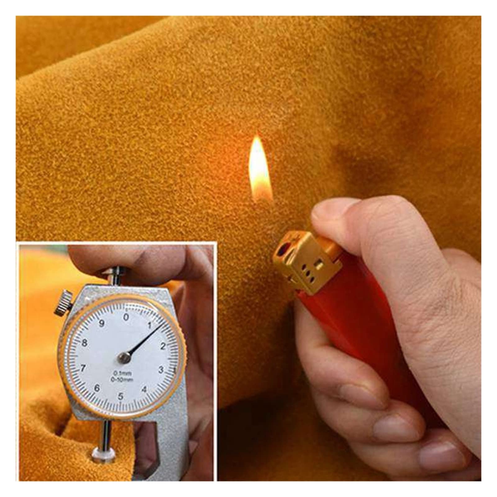 Équipement de Soudage 8 5 cm Tablier de soudage avec manches, tablier de soudeur en cuir, cuir et soudage réfractaire de taille réglable