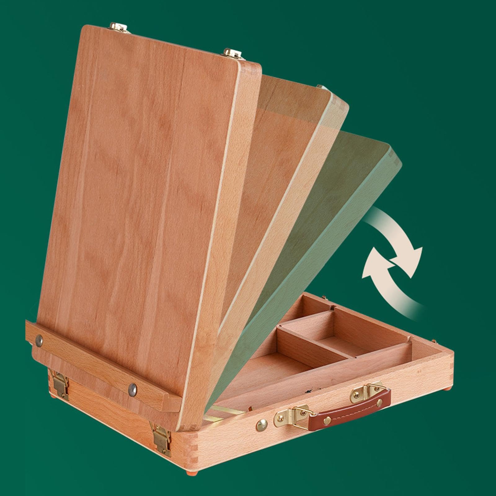 osiuujkw Estuche de almacenamiento para caballete de pintura para estudiantes principiantes con compartimentos divididos para organizar los materiales arte y facilitar el acceso. Caballete Para madera