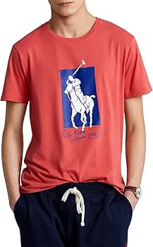 POLO RALPH LAUREN Red Big Polo Pony Cursive Logo T-Shirt 1967 (X