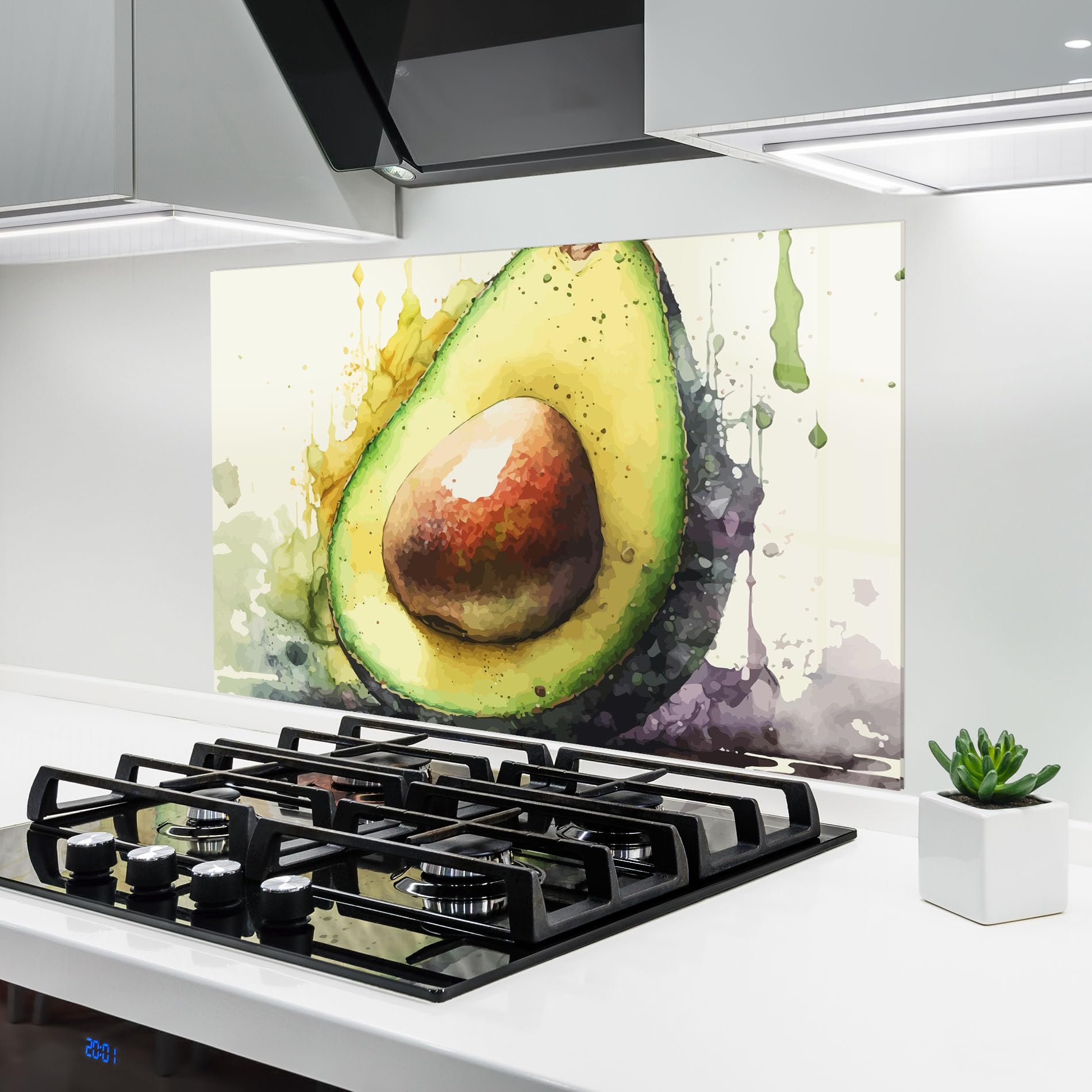 Crédence de cuisine en verre trempé 60x100 cm ARTHUB pour une finition moderne