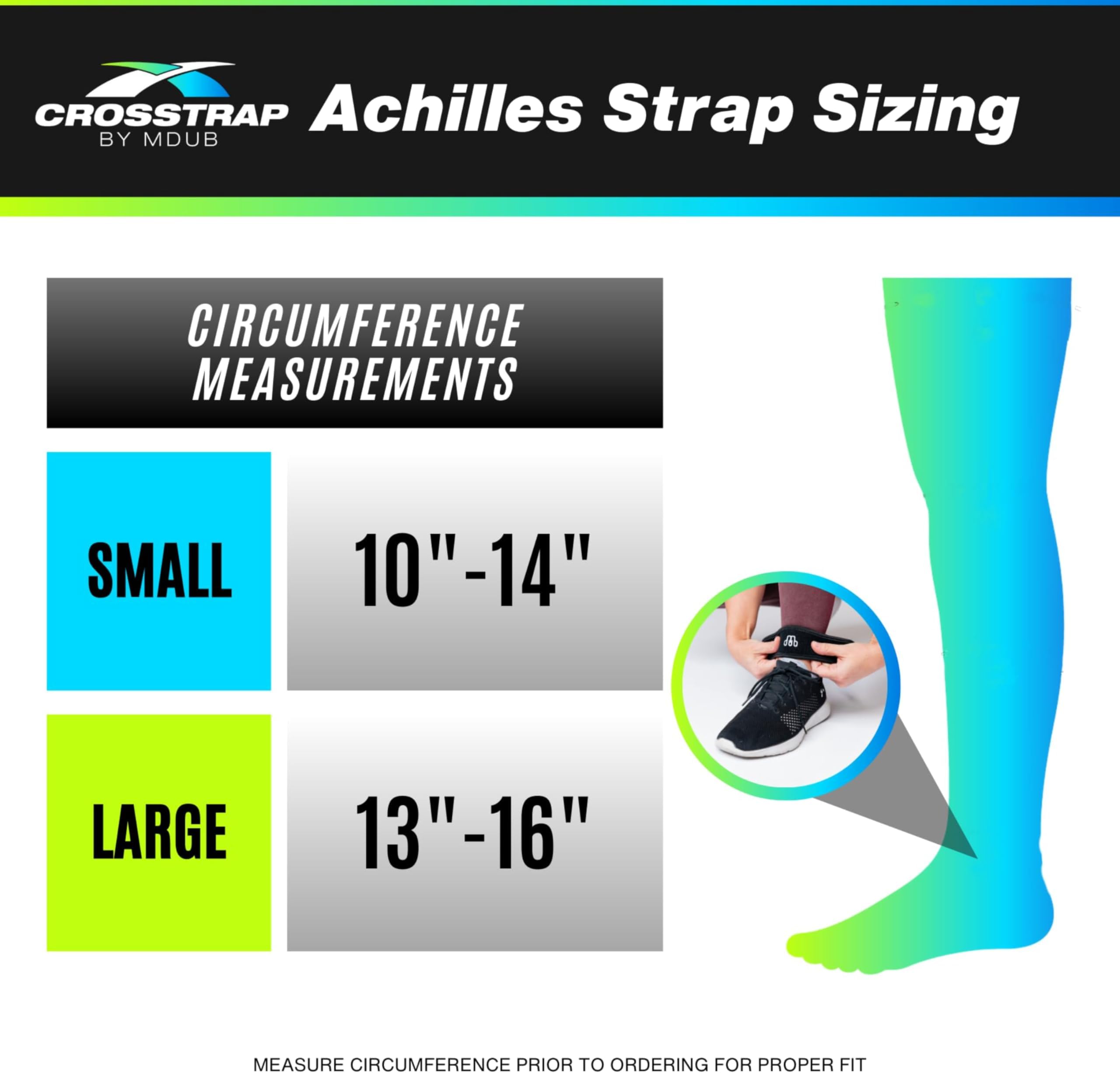 Achilles Strap by MDUB Medical. 1-Pack. (Large) Prevent Achilles Tendonitis - Running, Cycling, Hiking, Outdoor Sports.