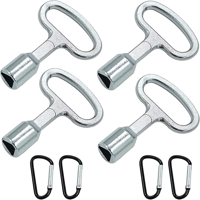 KEQAR Clé Multifonctionnelle 4-en-1, Clé Triangle Et Carré