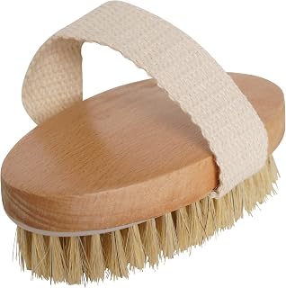 Dry Brushing Body Brush for Lymphatic Drainage - This Palm-Sized Body Exfoliator Brush is Great for Cellulite - A Dry Brush for Smoothing The Body - The Brush for Dry Skin Exfoliating