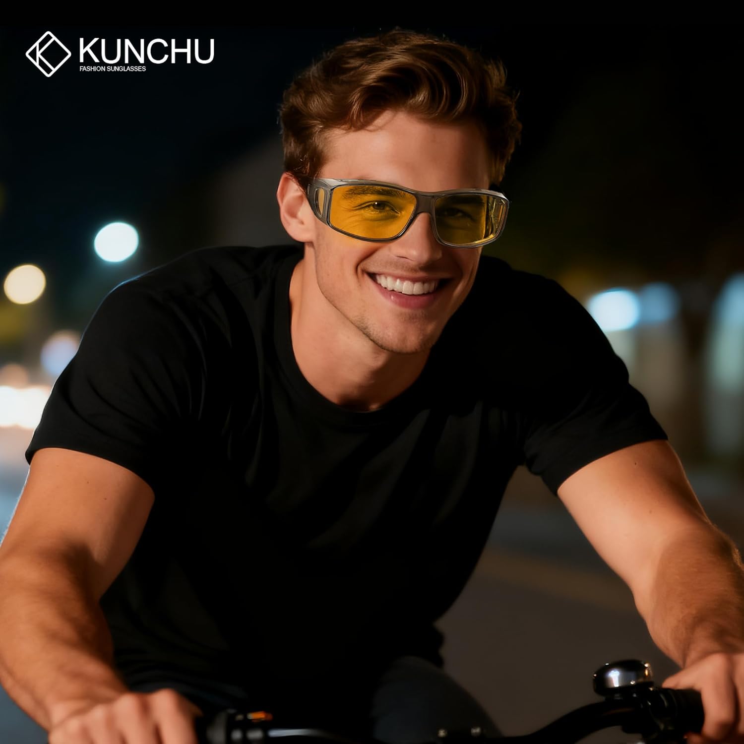 Night Vision Glasses for Driving Anti-Glare Fit-Over Eyewear Night Driving Glasses for Men/Women