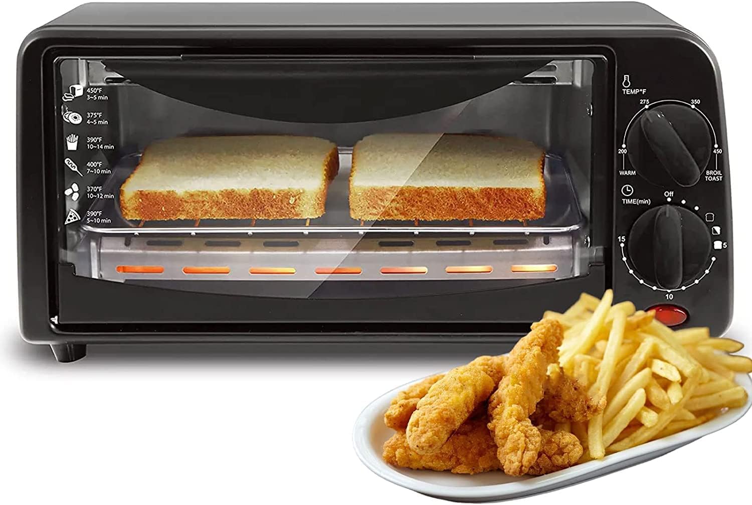 Amazon.com: 2 Slice Countertop Toaster Oven - for Rack Bake and Toast ...