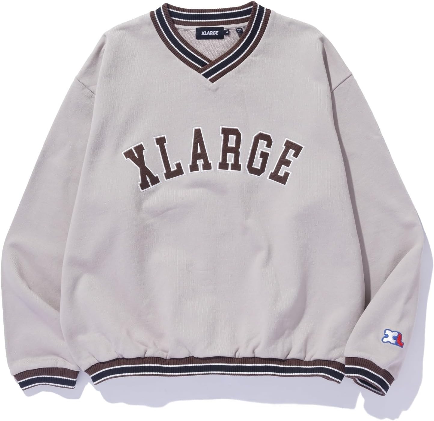 Amazon.co.jp: リブラインVネックスウェットシャツ RIB LINE V NECK 