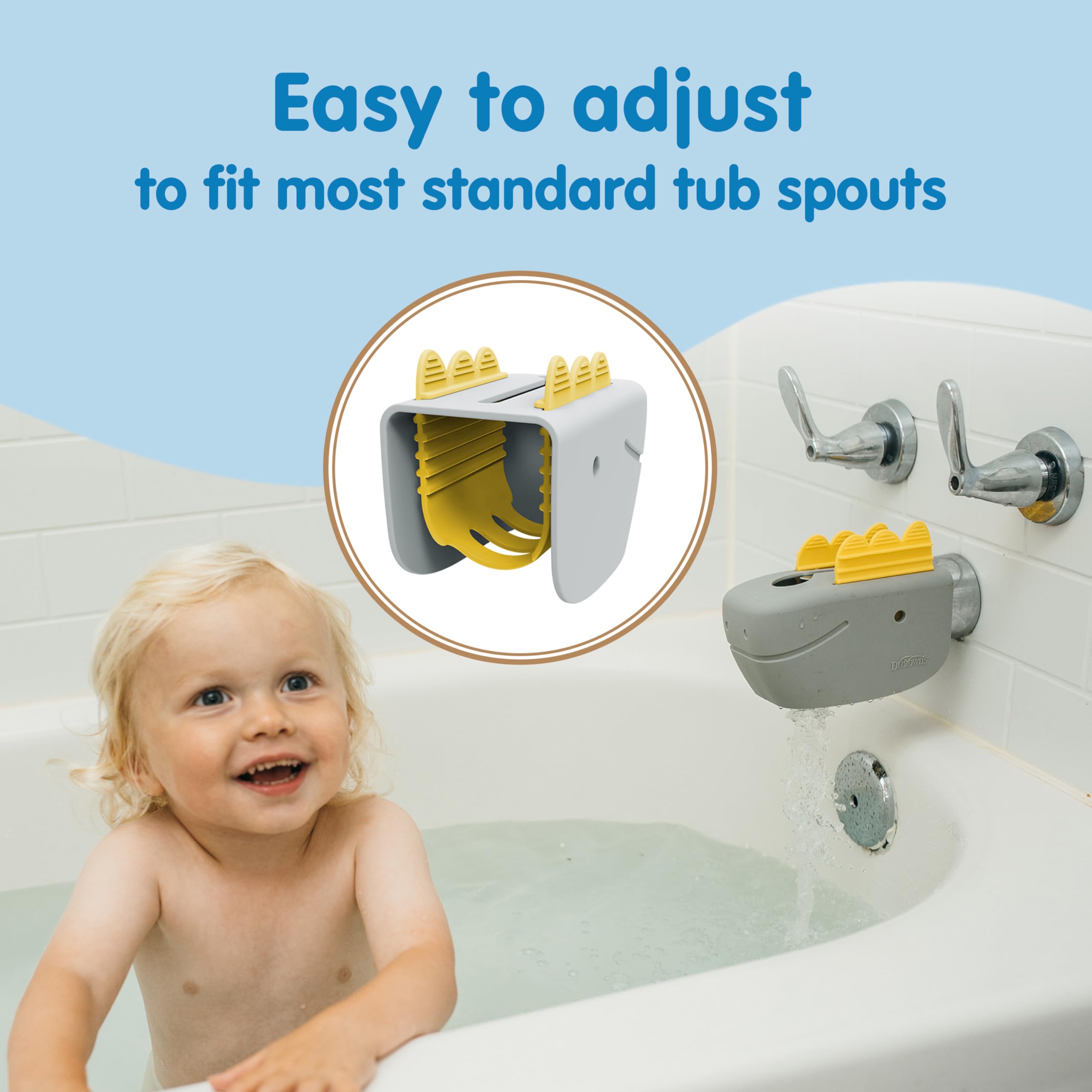 Dr. Brown’s CleanUp Dino-Soft Baby Bath Spout Cover, Soft and Safe on Tub Faucet, Toddler Bathtub Safety for Kids, BPA Free, Certified Plastic Neutral — Amazon image 3