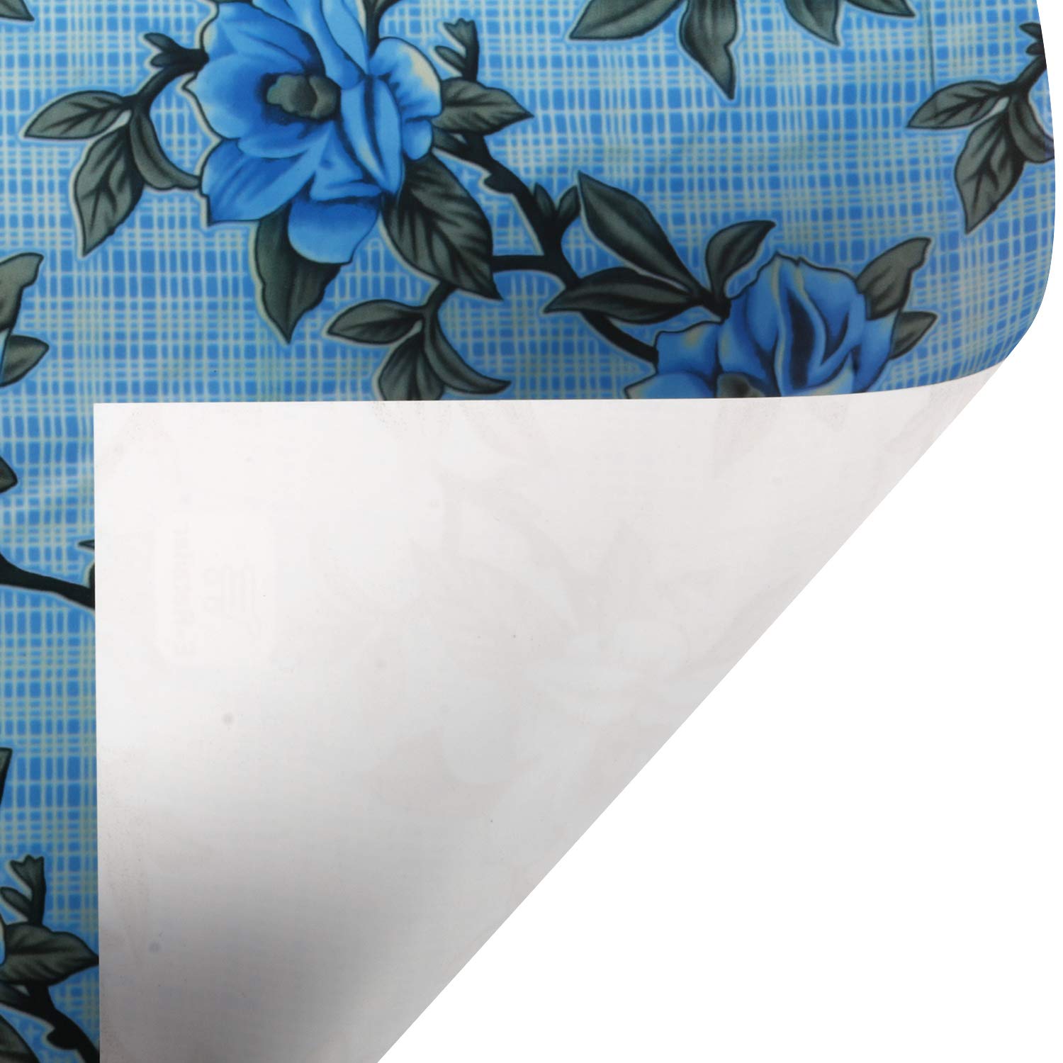 Waterproof Fridge Mats - Set of 4 Floral Blue -9