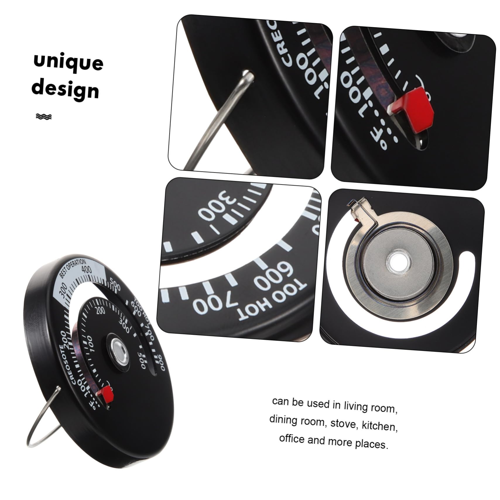 Milisten 4pièces Hygromètre Thermomètre Mural Et Mesure Température Et Humidité Pour Intérieure Et Usage Sur Cuisinière Design Compact Et Précis