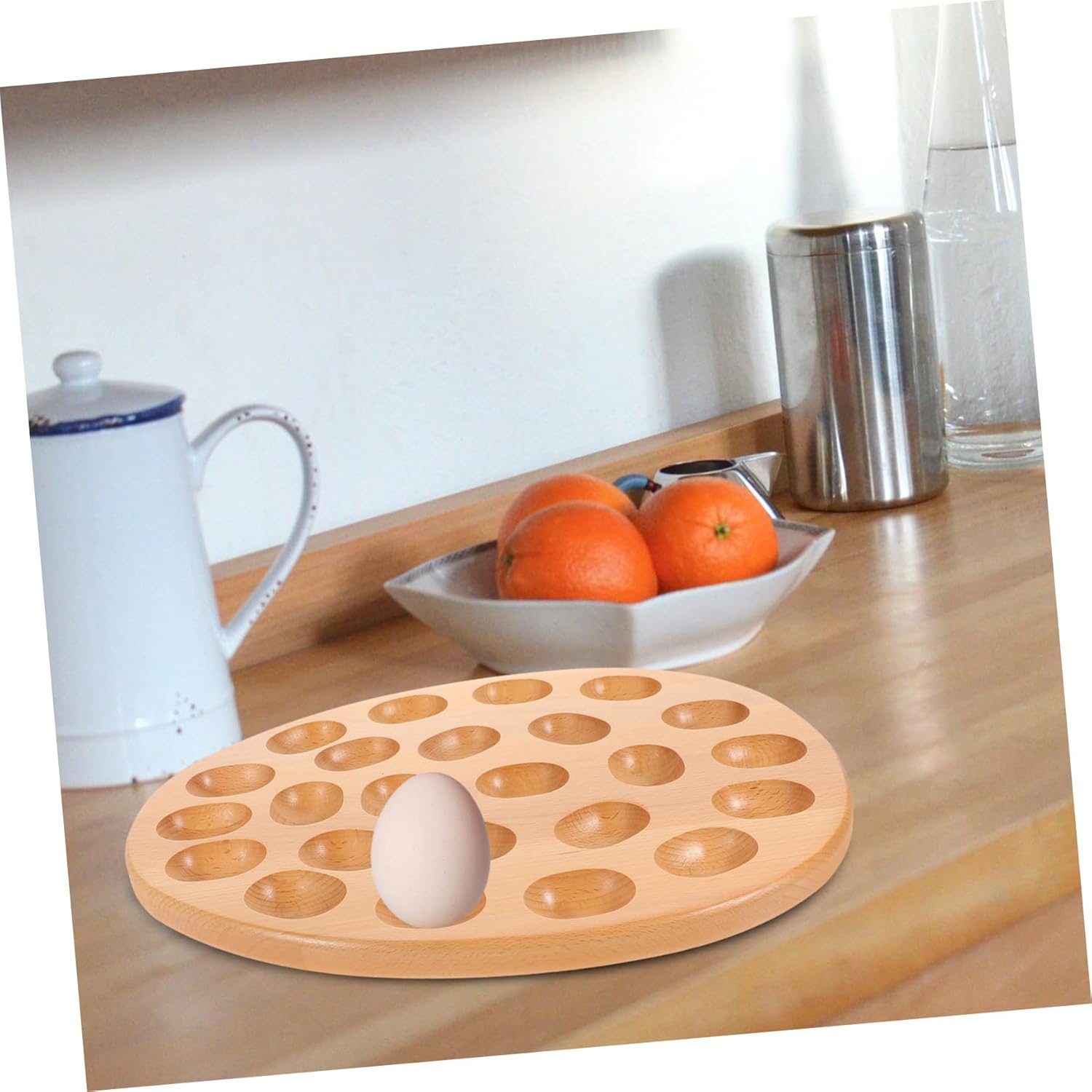 ABOOFAN Deviled Tray Container for Refrigerator Versatile Holder for Storage and Display for Families Christmas Parties and Special Occasions