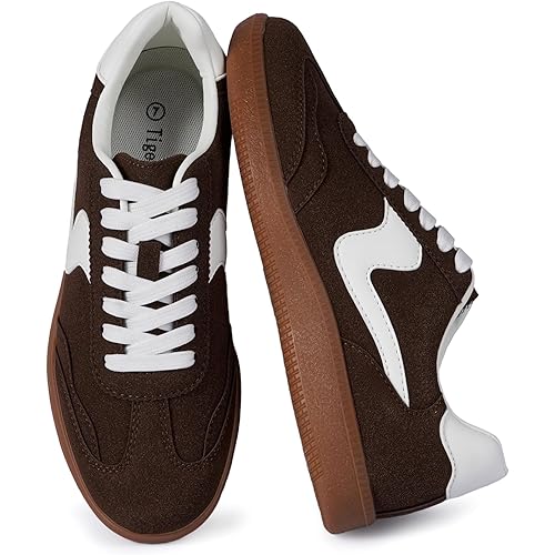 Tigeridea Sneakers for Women Business Casual Tennis Shoes Comfortable Lace up Slip on Women's Fashion Sneakers