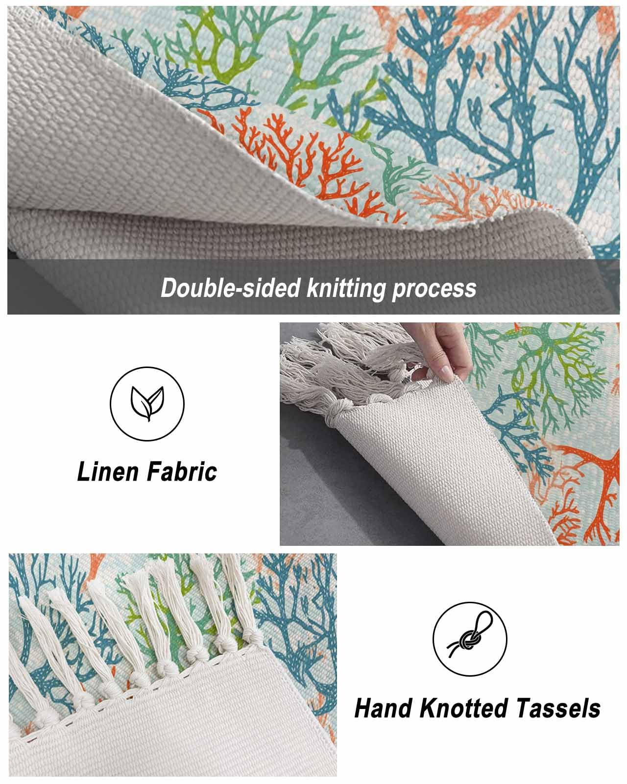 Amazon.com: Gifikkazinn Ocean Coral Large Area Rug for Living Room