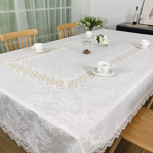 Miniatura 2 de Manteles para mesas rectangulares de encaje, decoración elegante para comedor, hogar, vacaciones, fiesta, cocina, Pascua, Navidad, boda, casa de