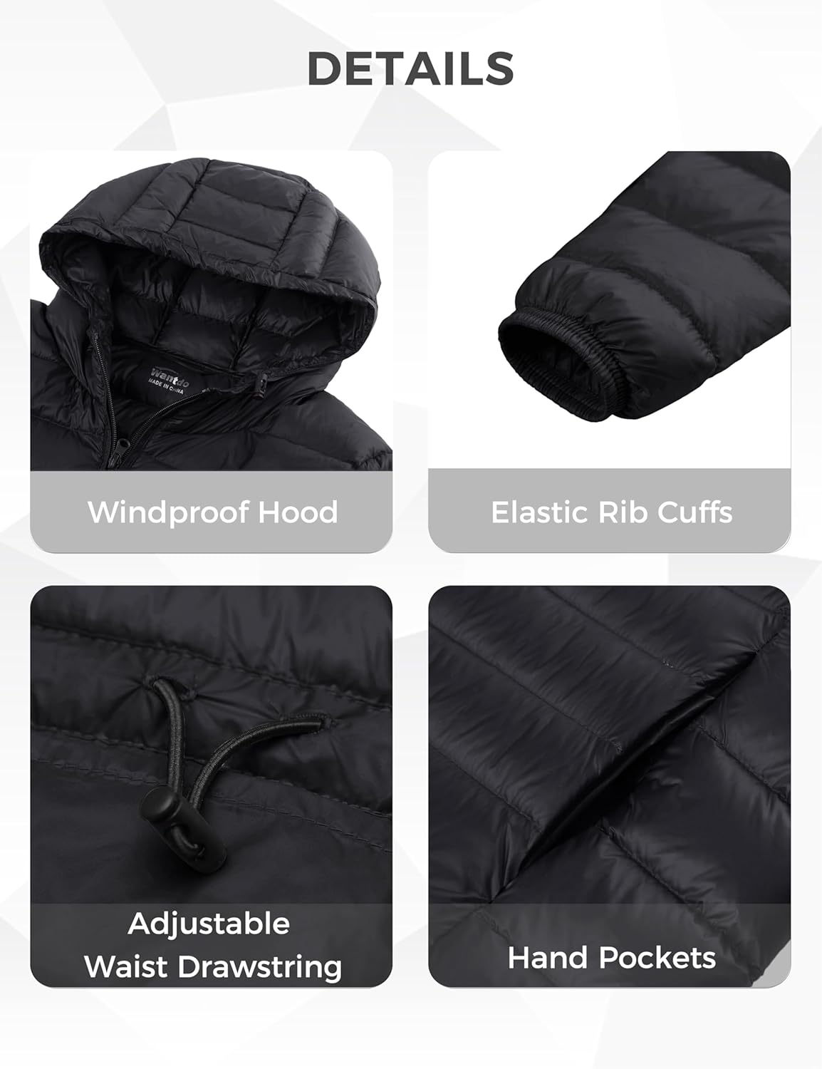 wantdo Women's Quilted Puffer Coat Hooded Long Jacket Lightweight Winter Coats - Image 6