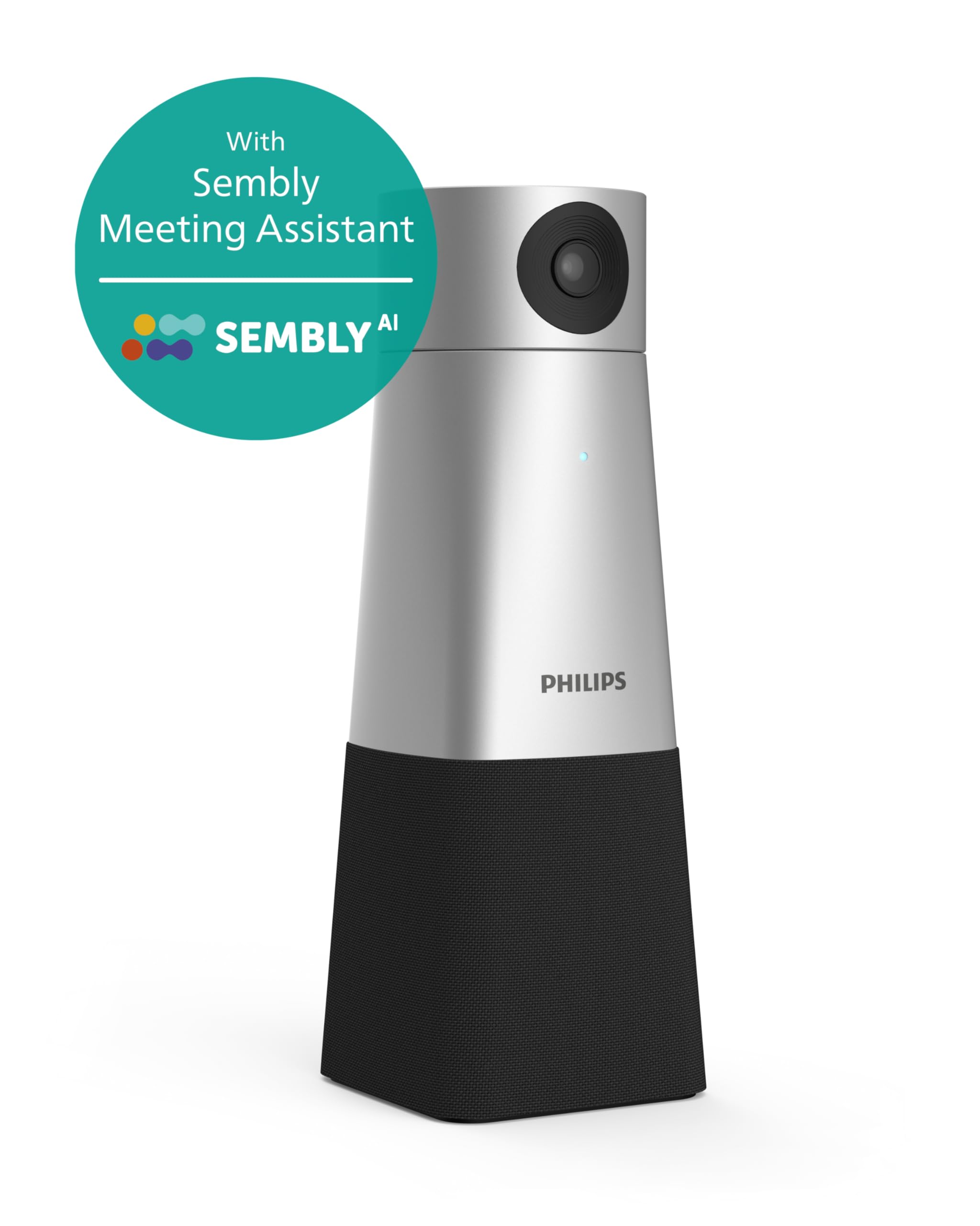 Philips PSE0550 Smart Meeting Soluzione per conferenze audio e video in HD con Intelligenza Artificiale Sembly. Trascrizione multilingue, creazione automatica dei verbali delle riunioni