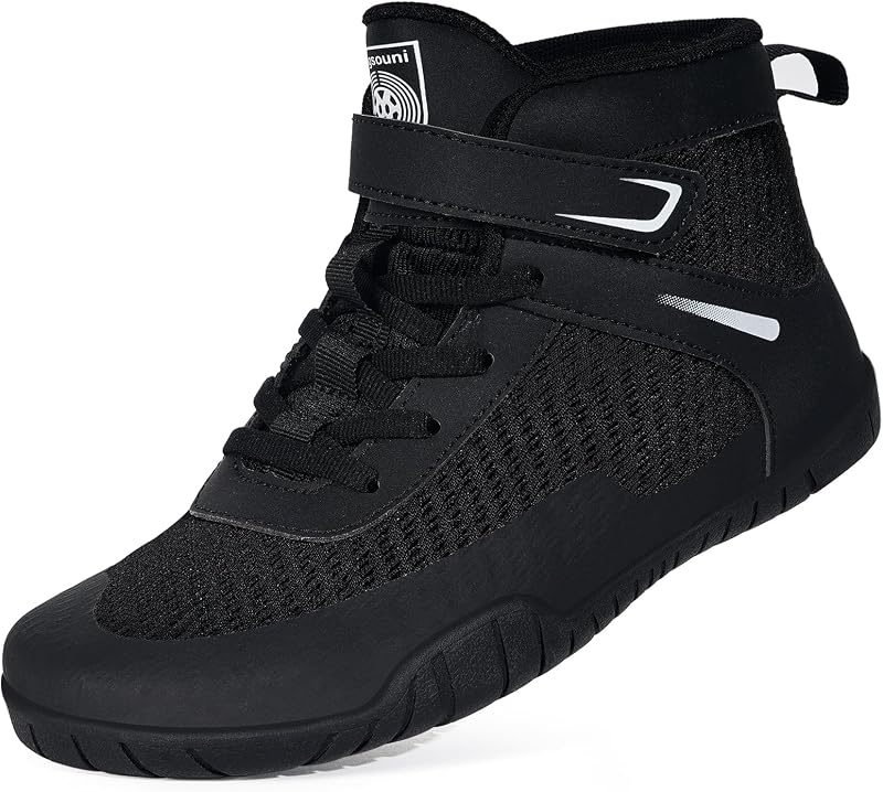 KVbabby Wrestling Shoes Kids Boys Girls Youth Boxing Shoes | Mid Top Sneakers,Zero Drop Sole,Minimalist Fitness Footwear,for a Beginner Wrestler,for Wrestling Boxing Practices Matches
