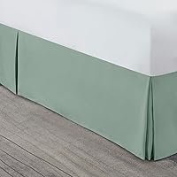 Vista 27 de Nestl - Falda plisada de cama de fácil ajuste, con caída a medida de 14 pulgadas, microfibra suave de doble cepillado, con calidad de hotel