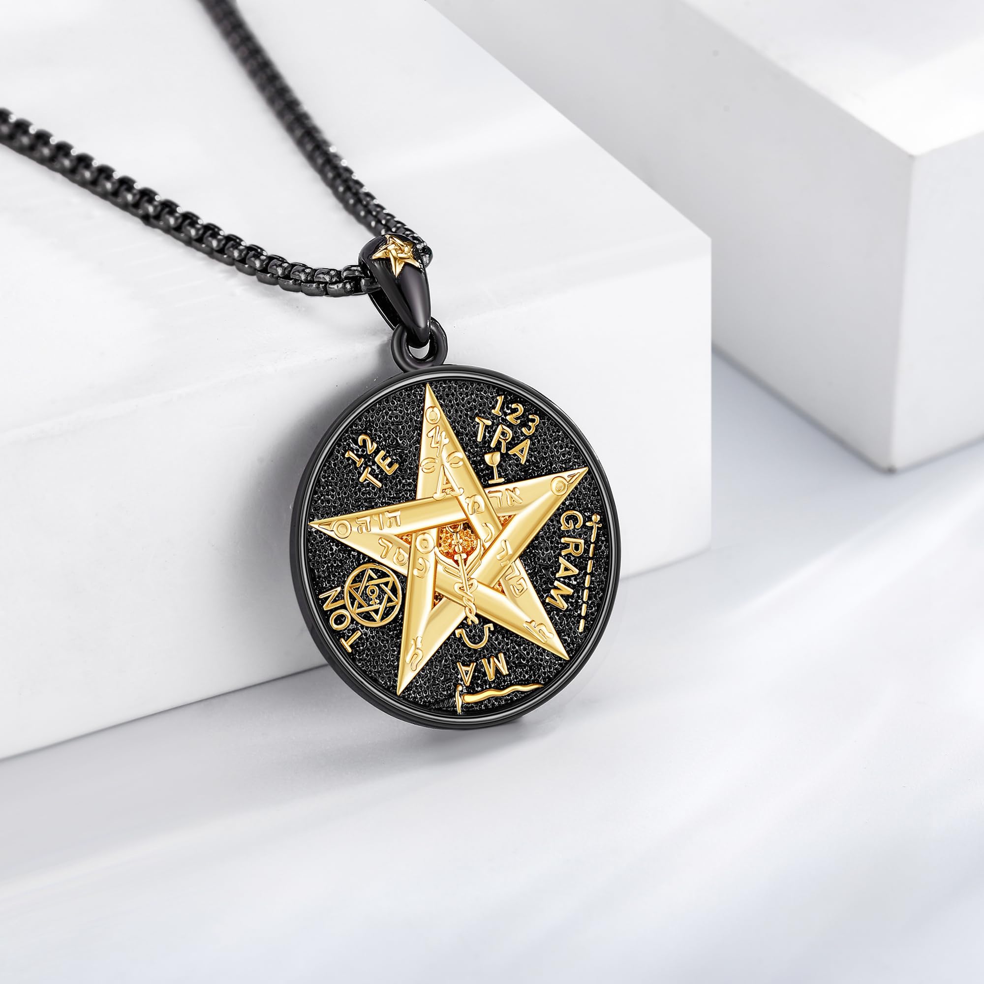 DAYLINLOVE Tetragrammaton De Plata Argent Sterling 925 Pendentif Tétragramme Collier Symbole de Jéhovah Collier Protecteur Bijoux Cadeaux pour Hommes Parcourir cette page, Sterling Silber, Argent