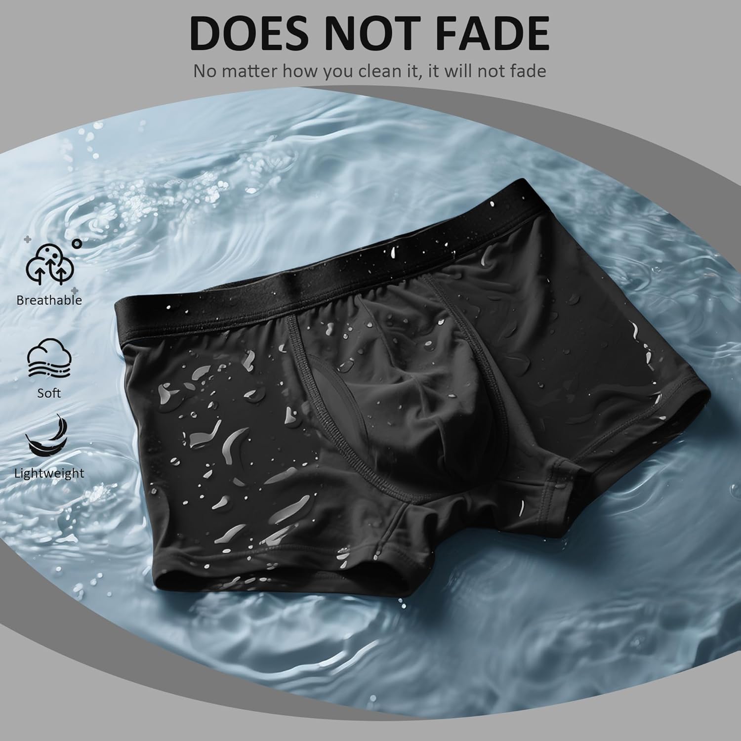 Men’s Boxer Briefs 6-Pack – Ultra-Soft Viscose Underwear, Breathable Moisture-Wicking Fabric, No Ride-Up Fit - Image 5