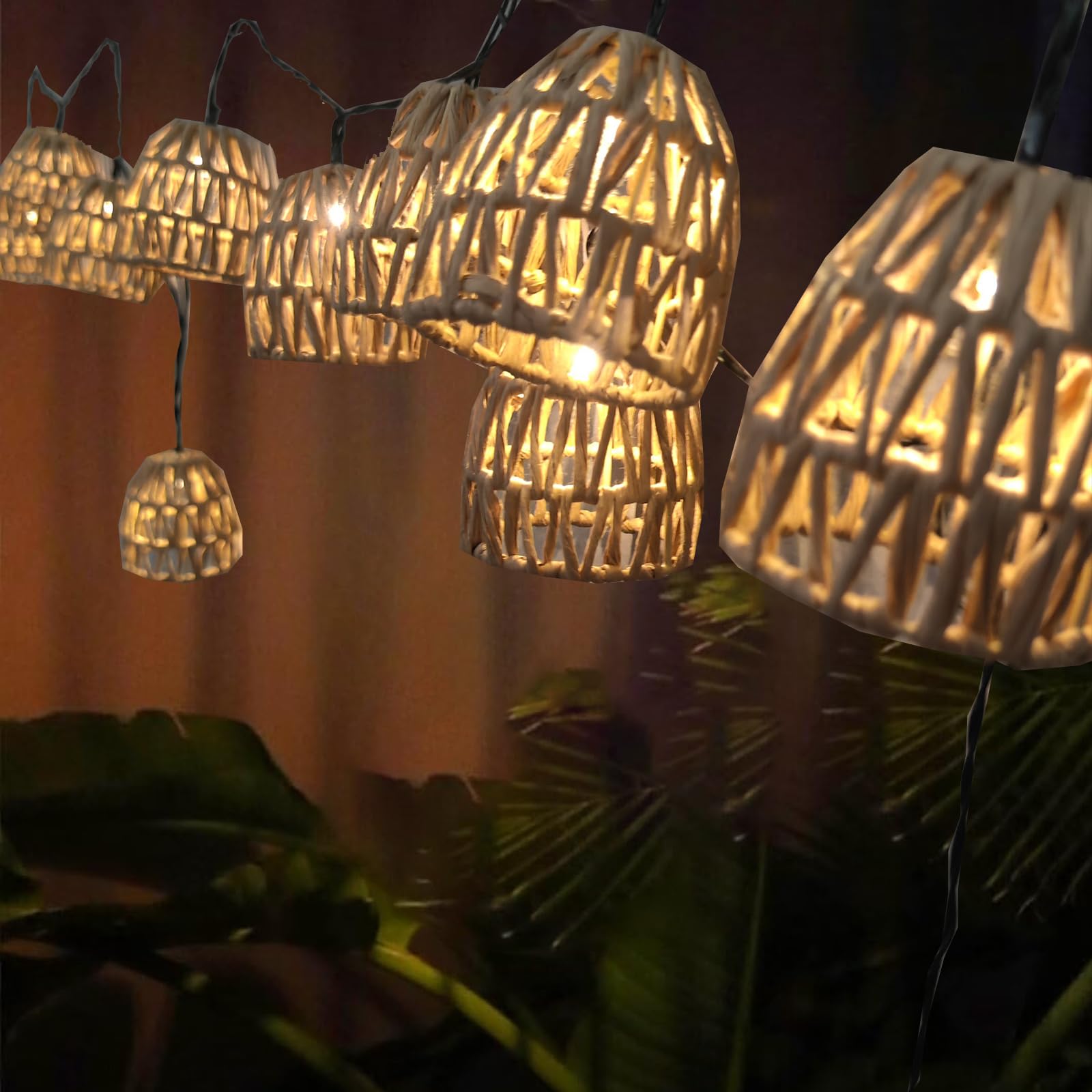 Guirnaldas Luces Exterior Solar,Luces Solares Led Exterior Jardin 3.6m,Cadena de Luz Solar,para Decorar Jardines,Patios,Terrazas,Fiestas