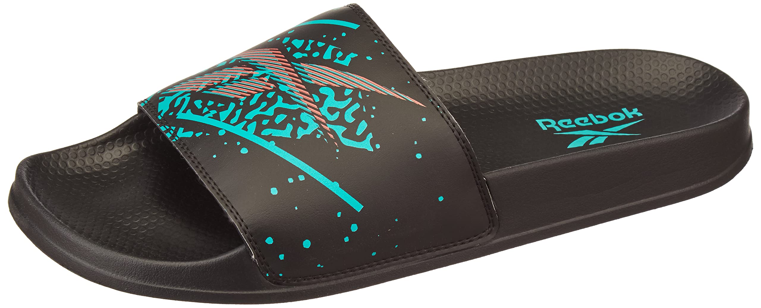 Reebok Unisex Black/Classic Teal/Orange Flare Classic Slide Classics Slides - 7 Uk (Gy1938-7) (B09NWF83KD) Amazon Price History, Amazon Price Tracker