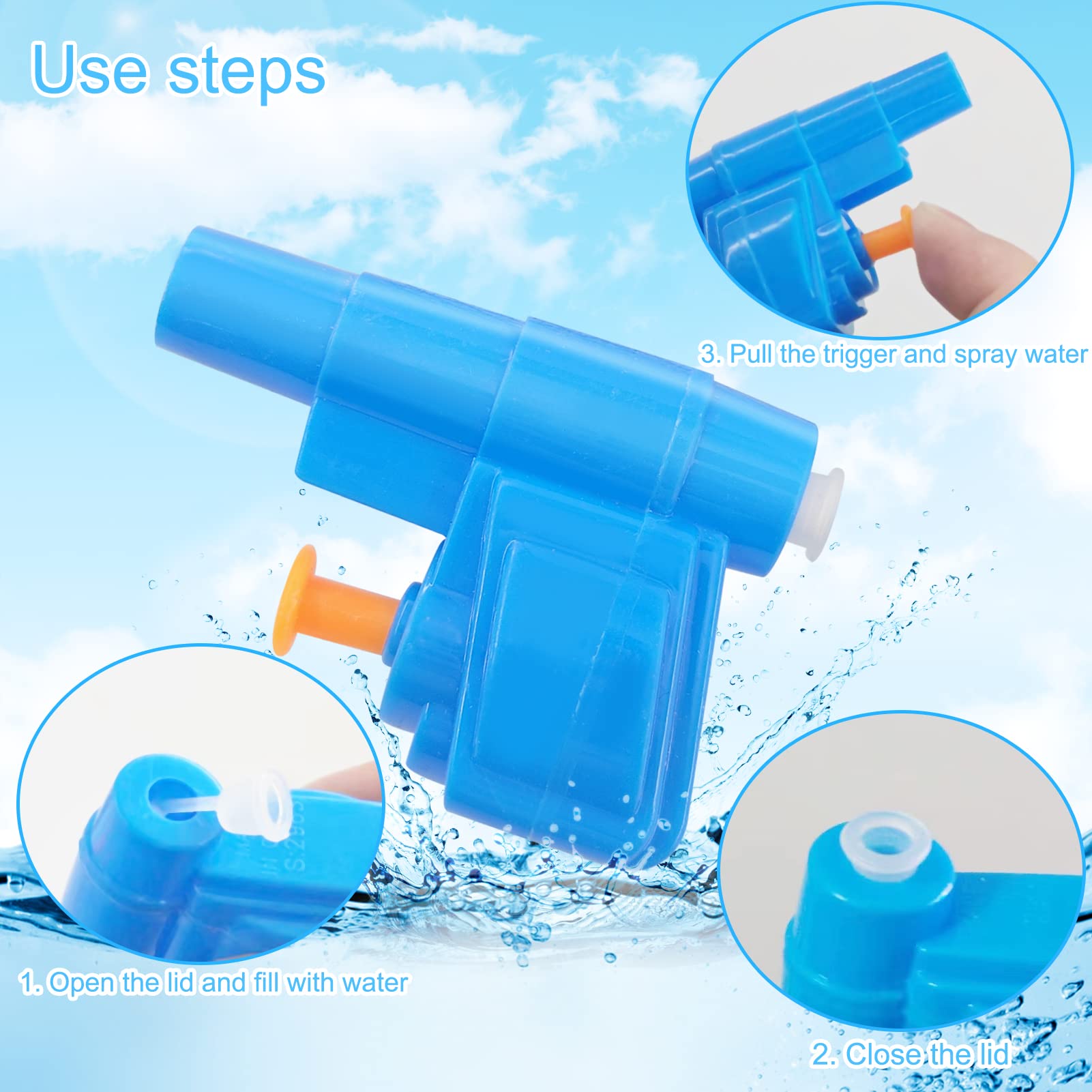 Set De 12 Pistolets à Eau Miniatures - Jeu D'été, Plage, Jardin