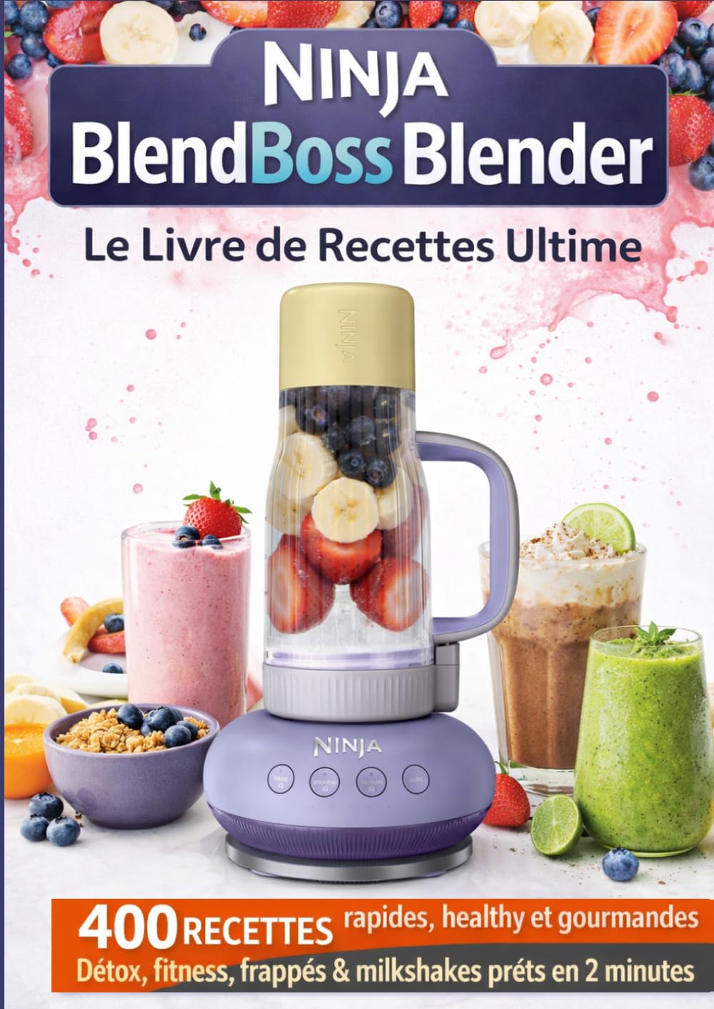 Ninja BlendBoss Blender Le livre de recettes Ultime 400 RECETTES rapides, healthy et gourmandes Détox, fitness, frappés & milkshakes prêts en 2 minutes