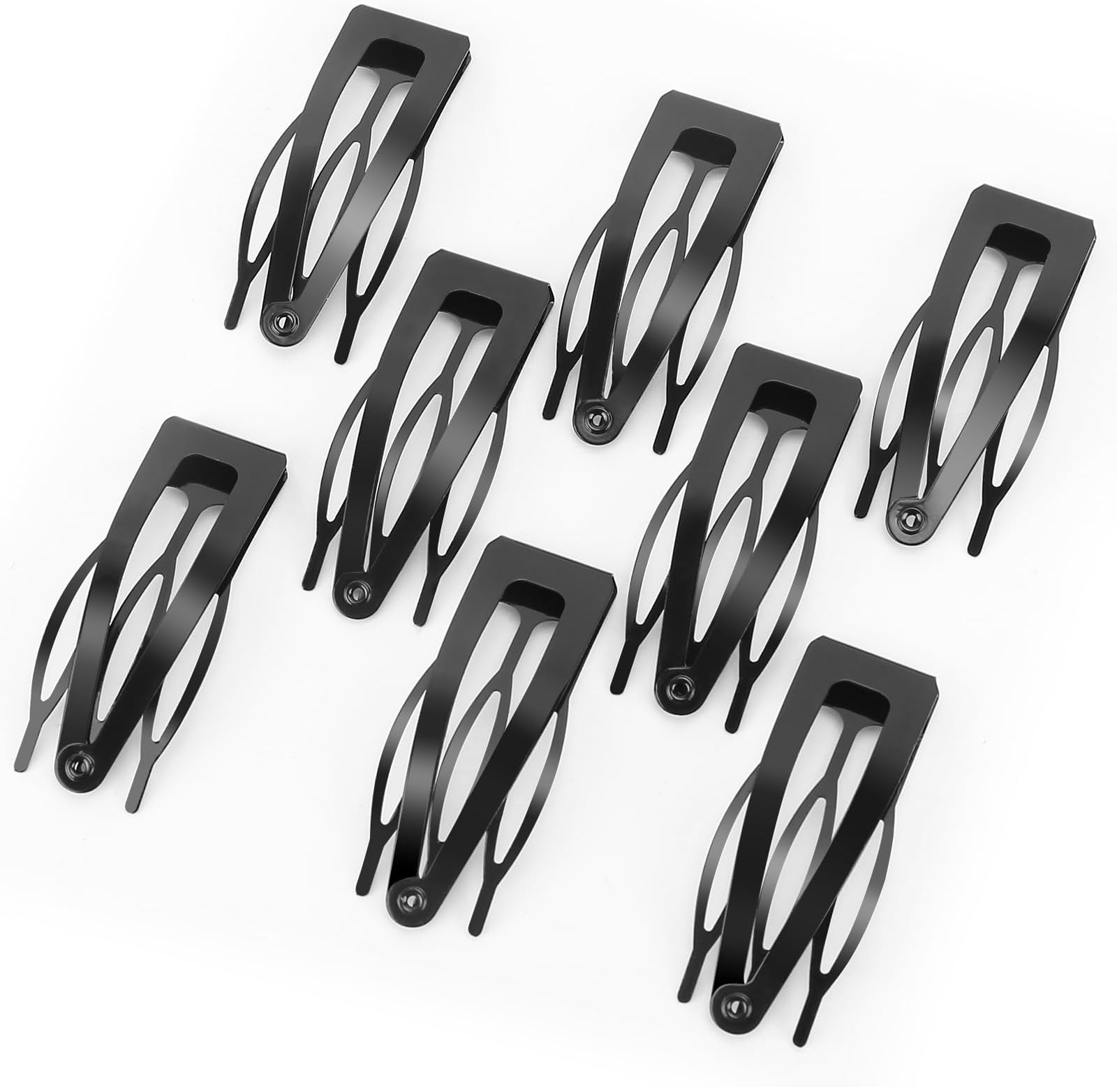 Chinco 24 Pieces Double Grip Hair Clips Metal Snap Hair