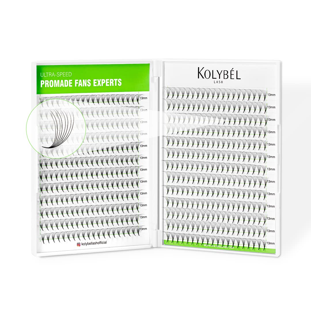 500 Premade Fans Eyelash Extensions 8D 8-15mm Mixed Length Promade Lash Fans C/D Curl Premade Fans Pointed Thin Base Handmade Volume Premade Lash